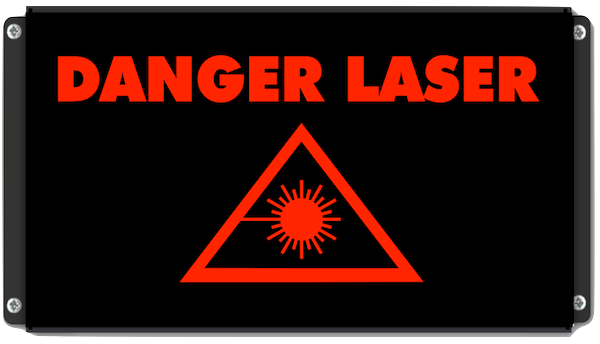 Panneau d'affichage lumineux Danger Laser avec pictogramme lasser