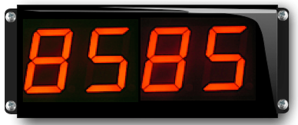 compteur chiffres 7 segments lumineux