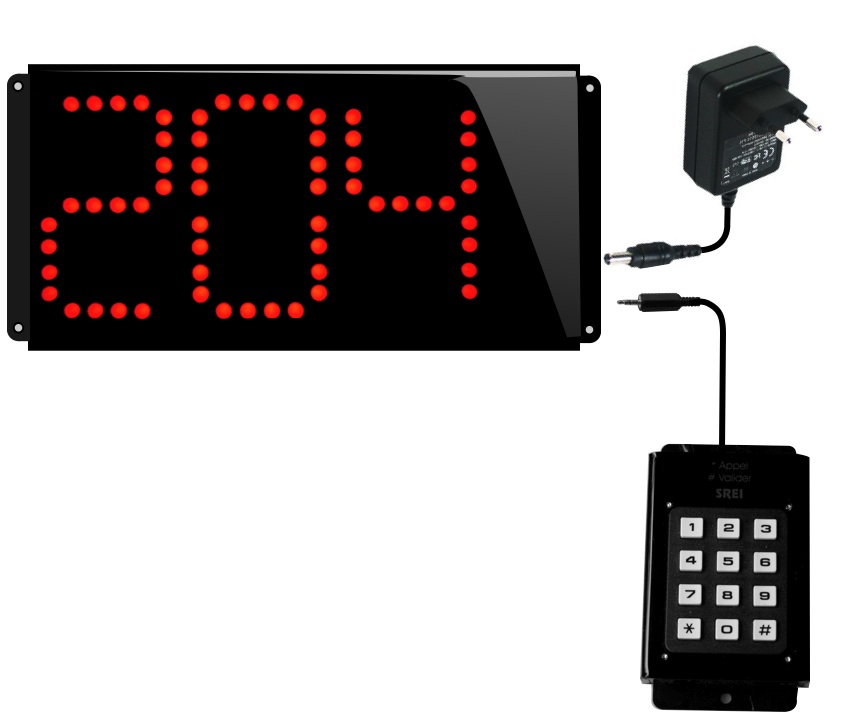 chiffres lumineux commandé par clavier