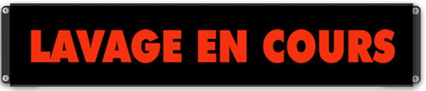 Panneau d'affichage lumineux LAVAGE EN COURS