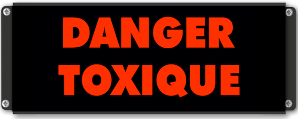 Panneau d'affichage lumineux danger toxique